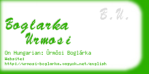 boglarka urmosi business card